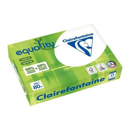 Achetez Ramette de 500 feuilles format A4 80g 50% recyclé EQUALITY 1502C CLAIREFONTAINE pas cher su..