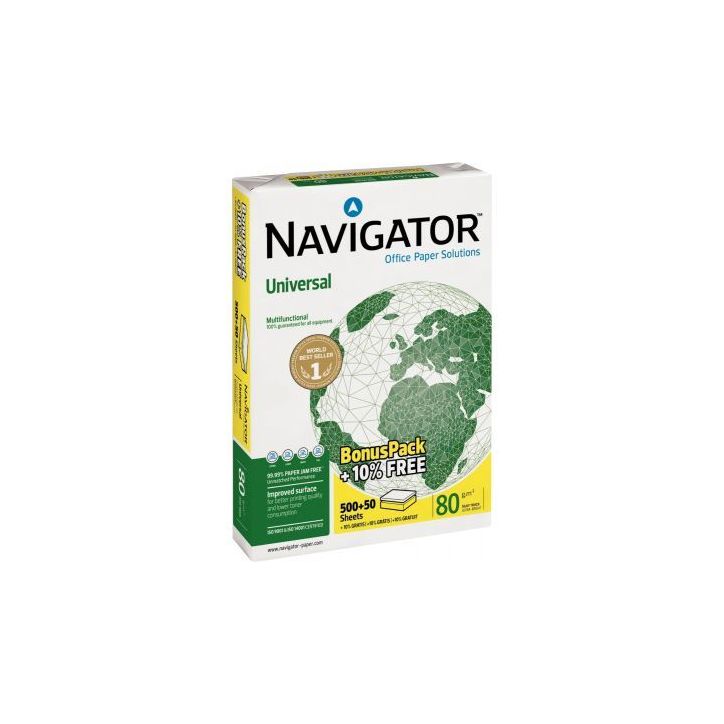 Ramette de 500 feuilles + 50 feuilles A4 80g blanc NAVIGATOR 355521 NAVIGATOR