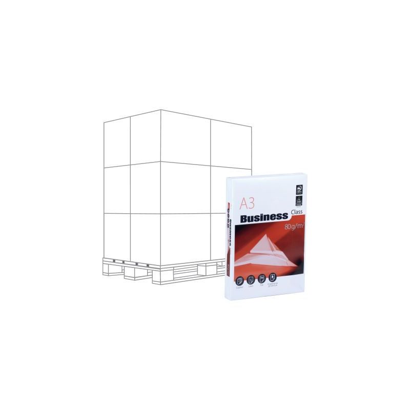Achetez Palette de 120 ramettes 500f format A3 80g blanc BUSINESS 58432X120 BUSINESS pas cher sur Ma..