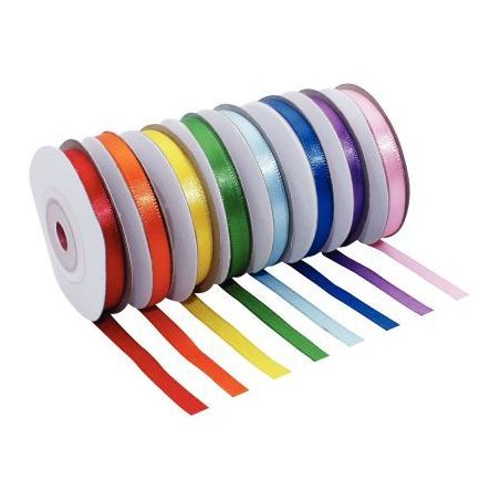 Achetez Lot de 8 rubans en satin dimensions 6 mm x 10 m coloris assortis L731008 pas cher sur Ma Ren..