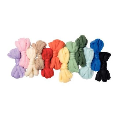 Achetez Lot de 12 laines feutrées coloris assortis 52309 pas cher sur Ma Rentrée Scolaire