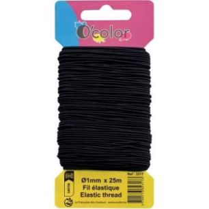 Achetez Carte de 25mètres de fil élastique 1mm coloris noir 2317 pas cher sur Ma Rentrée Scolaire