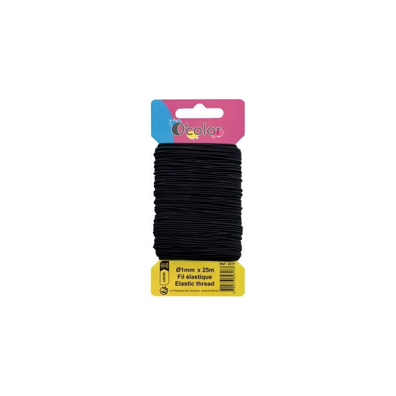 Achetez Carte de 25mètres de fil élastique 1mm coloris noir 2317 pas cher sur Ma Rentrée Scolaire Achetez Carte de 25mètres de fil élastique 1mm coloris noir 2317 pas cher sur Ma Rentrée Scolaire