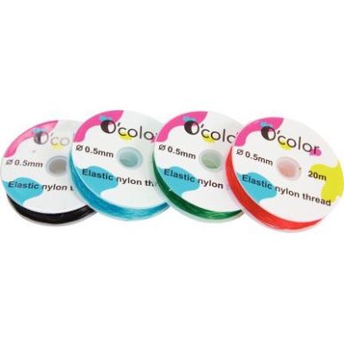 Achetez Lot 4 bobines 20m fil nylon élastique couleur 1987 pas cher sur Ma Rentrée Scolaire