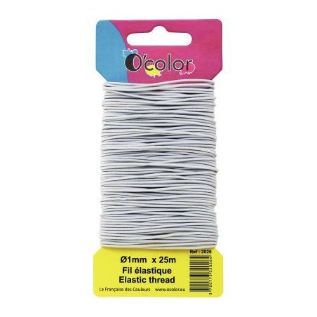 Achetez Carte de 25 mètres de fil élastique blanc 1mm 2026 pas cher sur Ma Rentrée Scolaire