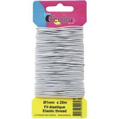 Achetez Carte de 25 mètres de fil élastique blanc 1mm 2026 pas cher sur Ma Rentrée Scolaire