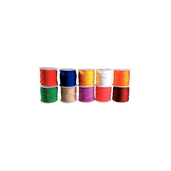 Lot de 10 bobines de cordon couleurs 18 mètres couleurs assorties 2017