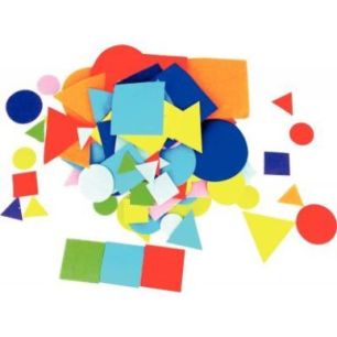 Sachet de 150 formes géométriques en feutrine adhésives L208968 Sachet de 150 formes géométriques en feutrine adhésives L208968
