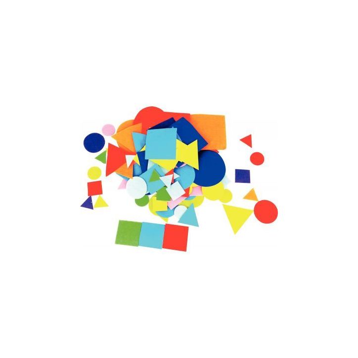 Sachet de 150 formes géométriques en feutrine adhésives L208968