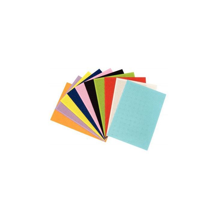 Sachet de 10 feuilles de feutrine à broder, format : 21 x 29,7 cm 530409