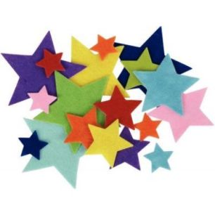 Achetez Sachet de 150 étoiles en feutrine adhésives L218968 pas cher sur Ma Rentrée Scolaire