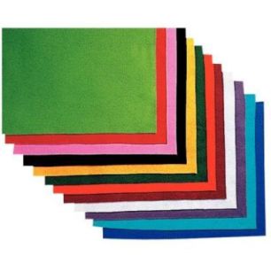Achetez Paquet de 12 coupons de feutrine non adhésive, format 45 x 47 cm coloris assortis SC41869 p..