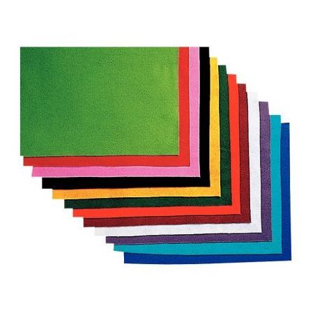 Achetez Paquet de 12 coupons de feutrine non adhésive, format 45 x 47 cm coloris assortis SC41869 p..
