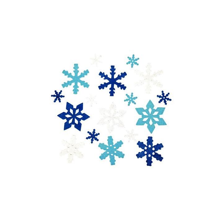 Lot de 240 flocons de neige en mousse de caoutchouc pailletée L833976