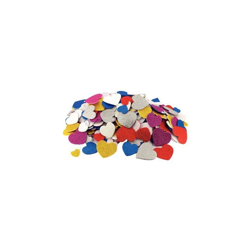 Achetez Sachet de 200 coeurs pailletés en mousse de caoutchouc adhésive L832975 pas cher sur Ma Re..