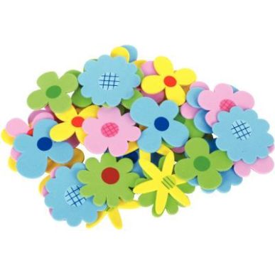 Achetez Sachet de 40 fleurs en mousse adhésive couleurs assorties 15140 AGIPA pas cher sur Ma Rentr..