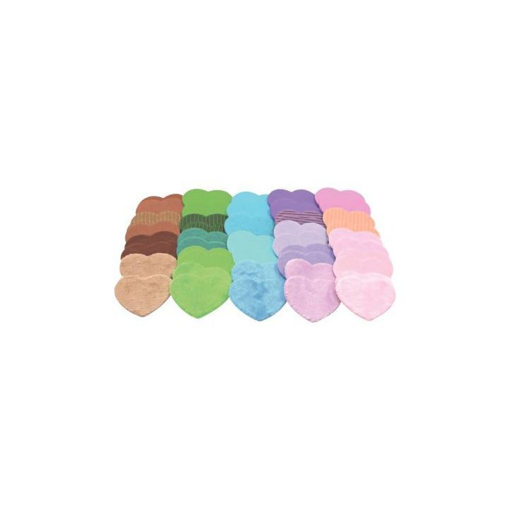 Pack de 50 gommettes sensorielles coeur texturées L840000