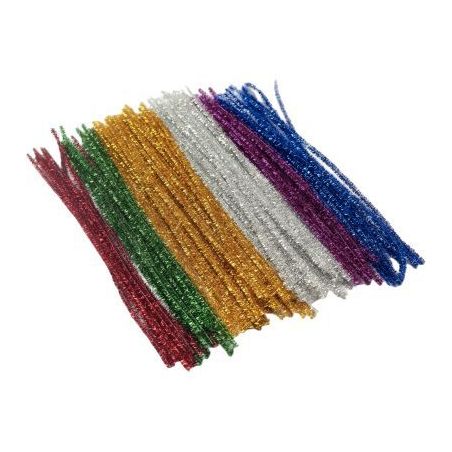 Achetez Sac de 100 chenilles diamètre 6mm longueur 30 cm métal assorti 2153 pas cher sur Ma Rentr ..