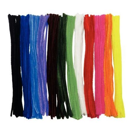 Achetez Sac de 180 chenilles diamètre 6mm longueur 30cm, 12 coloris assortis 2130 pas cher sur Ma R..