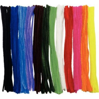 Achetez Sac de 180 chenilles diamètre 6mm longueur 30cm, 12 coloris assortis 2130 pas cher sur Ma R..