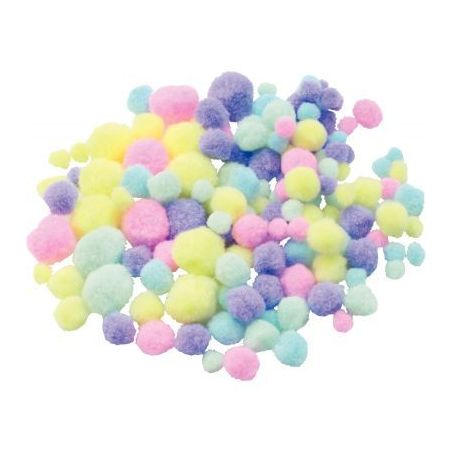 Achetez Sachet de 300 pompons pastel assortis 2178 pas cher sur Ma Rentrée Scolaire