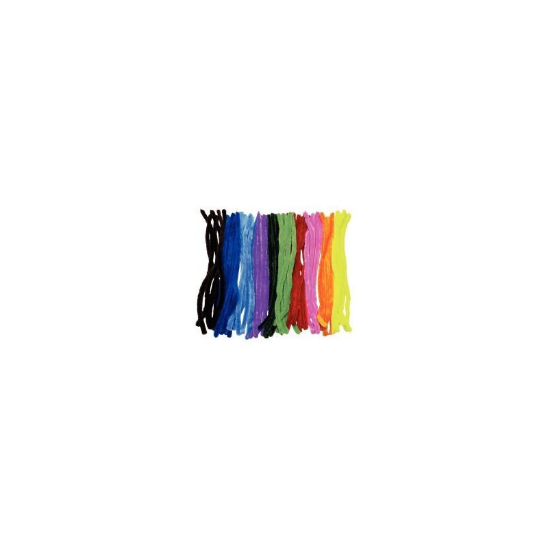 Achetez Sachet de 50 chenilles maxi, diamètre 20 mm et longueur 50 cm coloris assortis 2144 pas che..