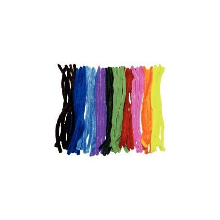 Achetez Sachet de 50 chenilles maxi, diamètre 20 mm et longueur 50 cm coloris assortis 2144 pas che..