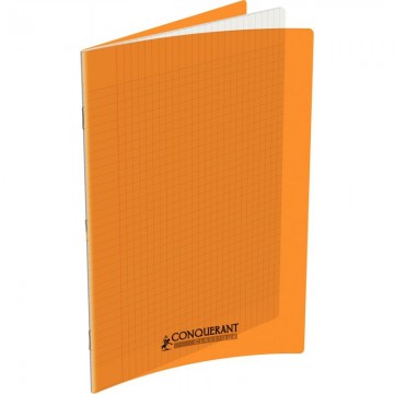 Piqûre 96 pages 24x32 cm, seyès 90g couverture polypropylène orange 100105480 HAMELIN