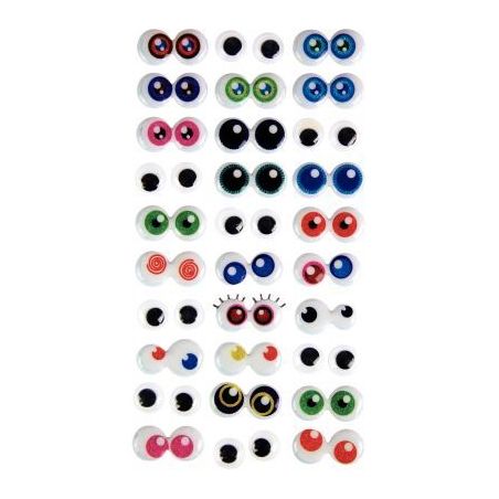 Achetez Sac de 5x30 paires yeux adhésifs 3D MAJ4579 pas cher sur Ma Rentrée Scolaire