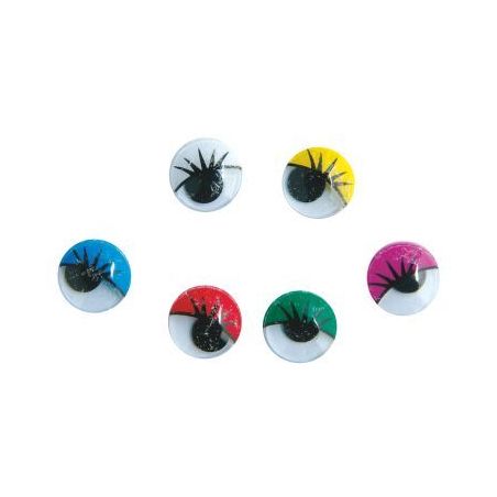 Achetez Sachet de 100 yeux mobiles à coller avec cils diamètre 10 mm 89013 pas cher sur Ma Rentré..