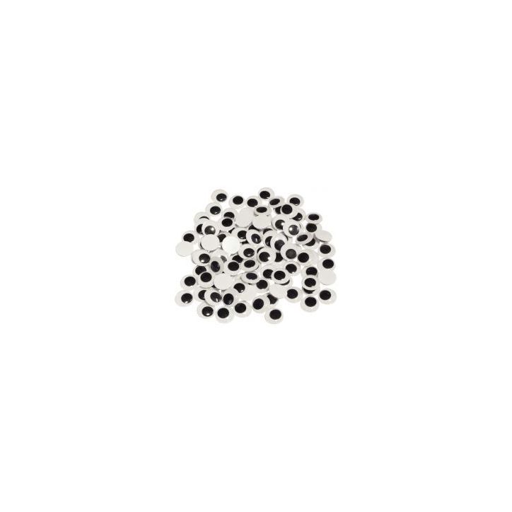 Sachet de 20 yeux mobiles à coller, diamètre 15 mm 890201
