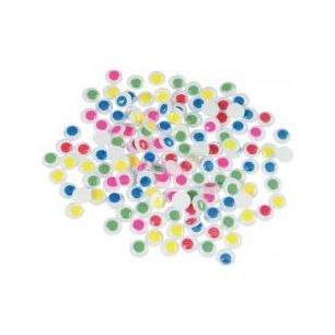 Achetez Sachet de 100 yeux mobiles à coller diamètre 10 mm 6 couleurs assorties :( noir, bleu, ver..