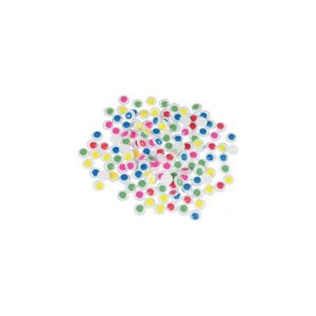 Achetez Sachet de 100 yeux mobiles à coller diamètre 10 mm 6 couleurs assorties :( noir, bleu, ver..