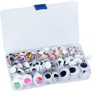 Achetez Boîte de 500 yeux adhésifs, tailles et couleurs assorties L770900 pas cher sur Ma Rentrée..