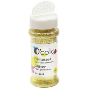 Achetez Pot de 100 grammes de paillettes sans plastique coloris or 2213 pas cher sur Ma Rentrée Sco..