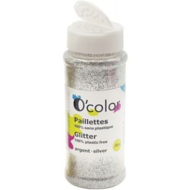 Achetez Pot de 100 grammes de paillettes sans plastique coloris argent 2211 pas cher sur Ma Rentrée..