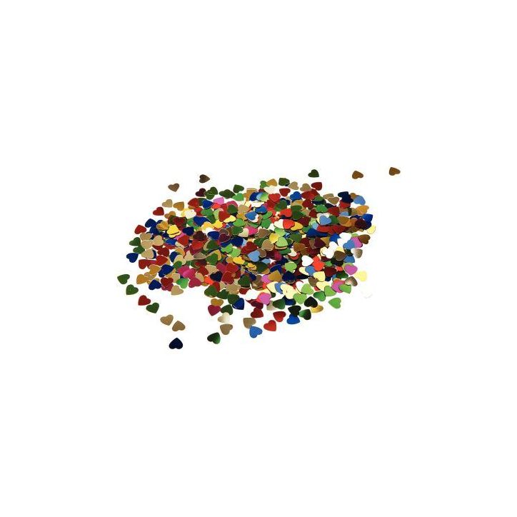 Pot de 160grammes de confettis coeur à coller 53006