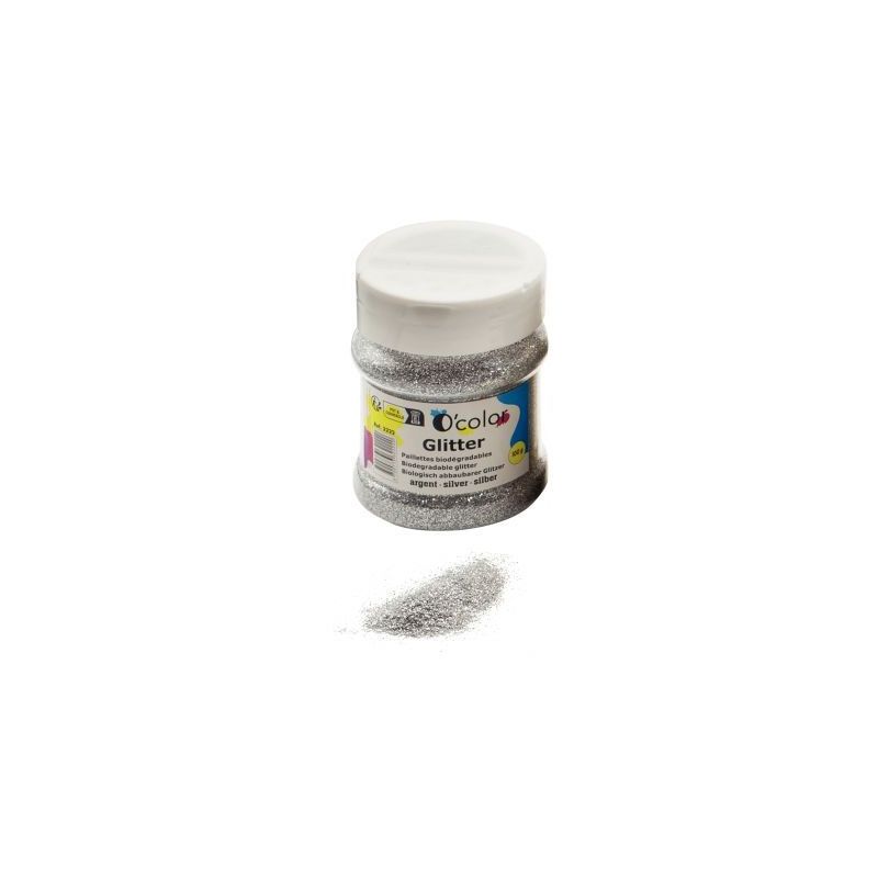 Achetez Shaker de paillettes biodégradables 100grammes coloris argent 2222 pas cher sur Ma Rentrée..
