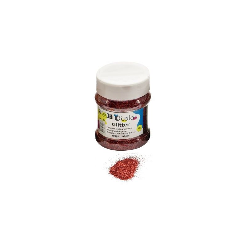 Achetez Shaker de paillettes biodégradables 100grammes coloris rouge 2223 pas cher sur Ma Rentrée ..