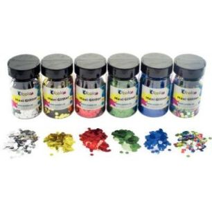 Achetez Pack de 6 x 150grammes de paillettes jumbo 6mm 2193 pas cher sur Ma Rentrée Scolaire