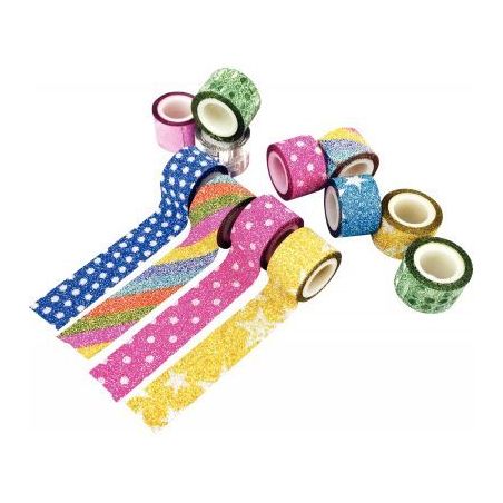 Achetez Pot 100 rubans adhésifs pailletés assortis L916000 pas cher sur Ma Rentrée Scolaire
