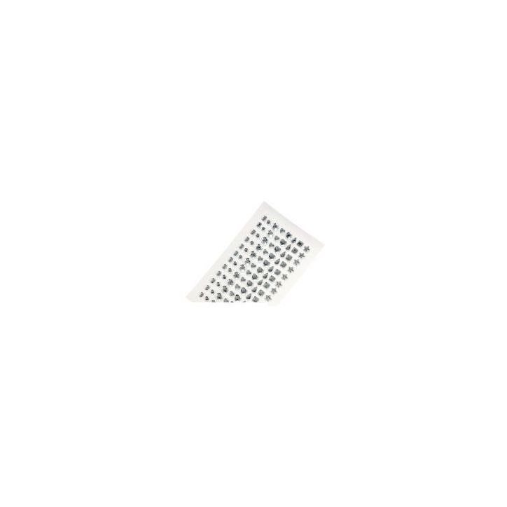 Lot de 96 strass adhésifs imitation diamants assortis 500415