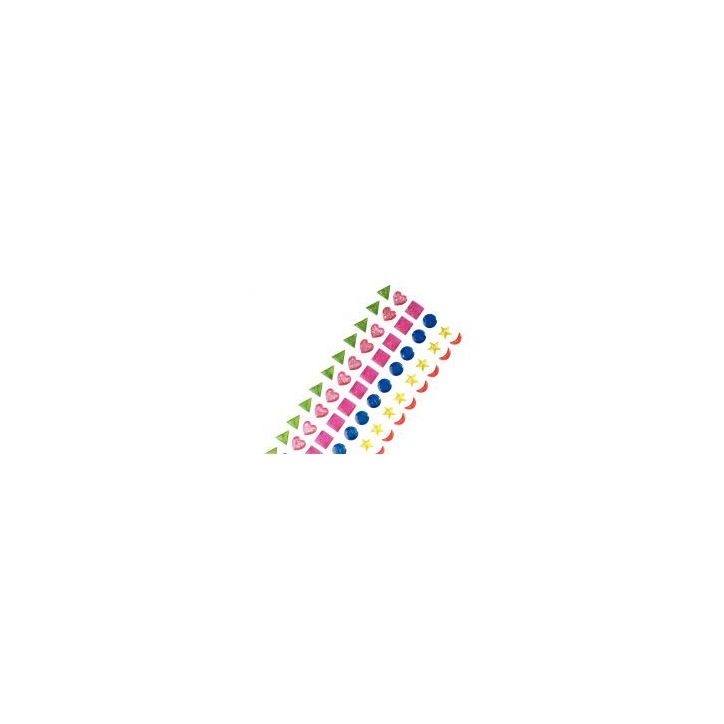 Pochette de 78 pierres Époxy adhésives holographiques assortis 500410
