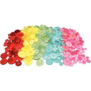 Achetez Sac de 450 boutons plastique couleurs assorties environ  200 g,  8mm à 30 mm L730906 pas ch..