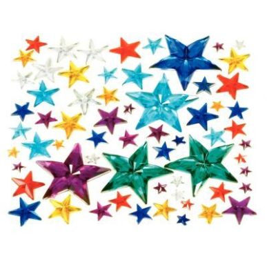 Achetez Sachet de 350 pierres décoratives en plastique à coller forme étoiles assorties 1243 pas ..