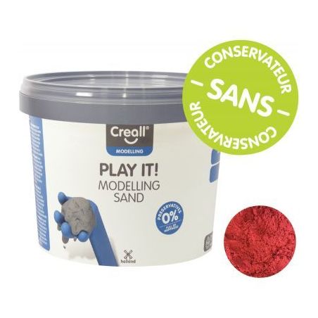 Achetez Seau de 750 grammes de sable magique coloris rouge 03207 CREALL pas cher sur Ma Rentrée Sco..
