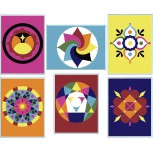 Achetez Lot de 6 cartes sable mandala  19 X 15 cm 1700116 pas cher sur Ma Rentrée Scolaire