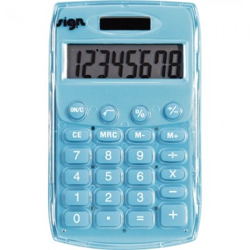 Calculatrice de Poche 8 chiffres SIGN Bleue SG17762BE