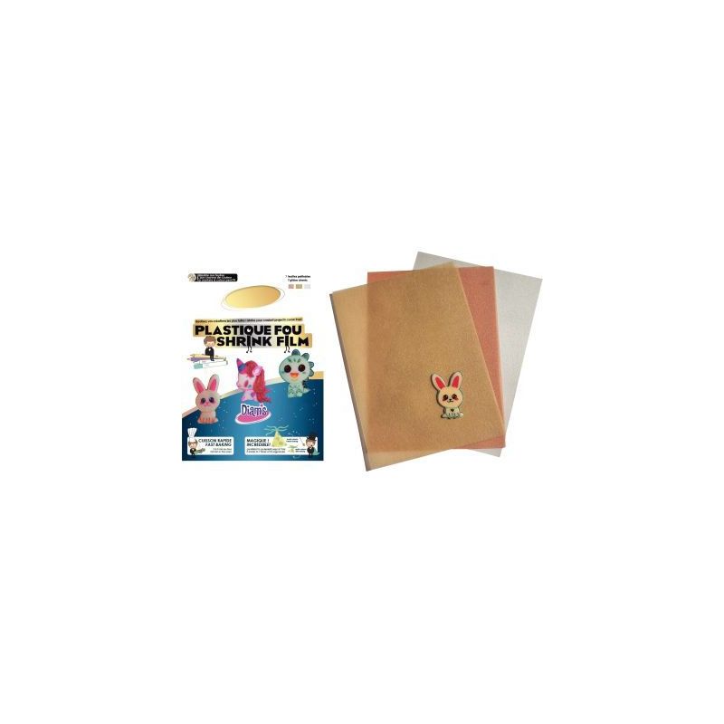 Achetez Pochette de 7 feuilles de plastique fou pailleté coloris assortis DI42458 pas cher sur Ma R..