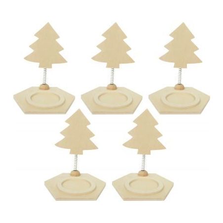 Achetez Lot de 5 bougeoirs sapin à ressort 100372 pas cher sur Ma Rentrée Scolaire